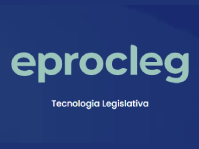 Na imagem os dizeres, em verde "eprocleg", sobre fundo roxo. E abaixo, "tecnologia legislativa"