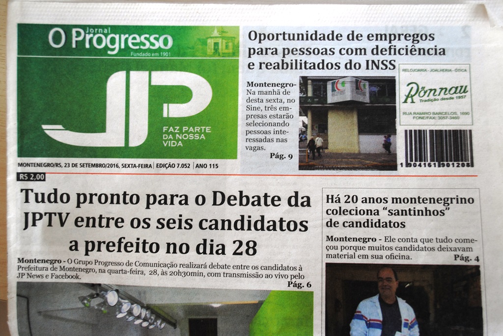 115 anos do Jornal O Progresso tem Comemorativa quinta, na Câmara