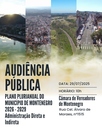 Audiência Pública será realizada nesta terça-feira, 29 de julho, a partir das 10h, no plenário da Câmara de Vereadores