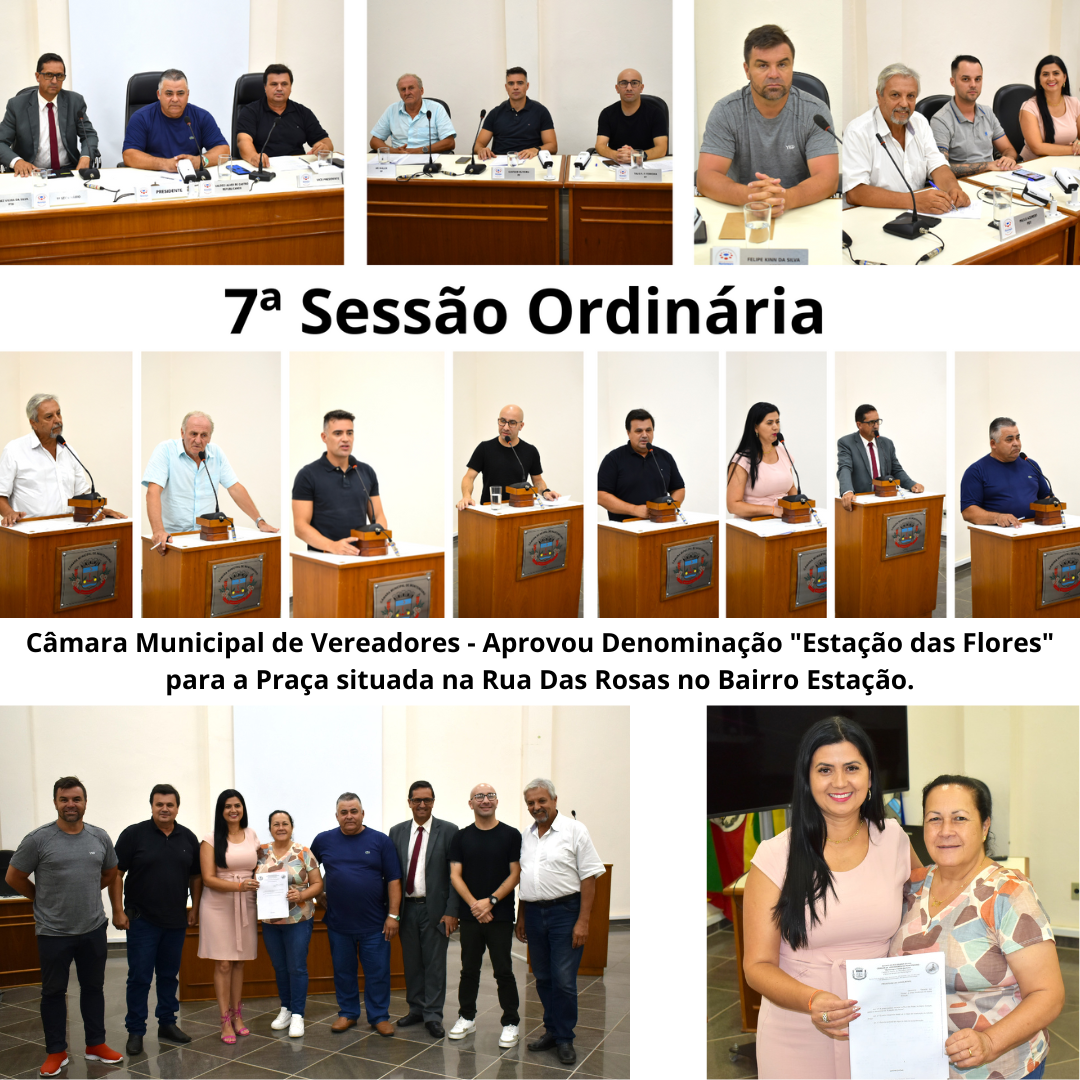 Câmara Municipal de Vereadores de Montenegro Aprova Denominação da Praça "Estação das Flores" 