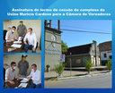Mesa diretiva da Câmara de Vereadores recebe documento do termo de uso do prédio da Usina Mesa diretiva da Câmara de Vereadores recebe documento do termo de uso do prédio da Usina