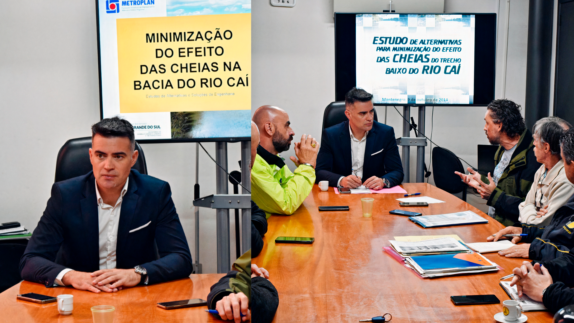  Reunião debate os estudos de minimização dos efeitos das cheias na bacia do Rio Caí